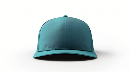 turquoise baseball cap mock up isolated on white background