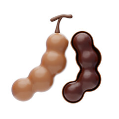 Tamarind 3D Icon. Tamarind collagen vitamin skin care cream