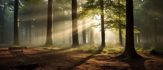 Mystical Sunrise in Enchanting Dorset Woods, UK   Canon RF 50mm f/1.2L USM
