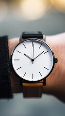 wrist watch mock up isolated on wrist