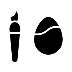 egg holiday paint Glyph Icon