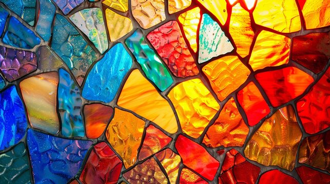 Vibrant Abstract Stained Glass Texture A Mesmerizing Background
