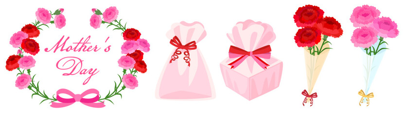 母の日のイラストセット