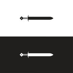 Sword icons set. Vector Ancient swords signs and crossed pictograms
