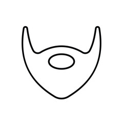 Beard icon vector stock illustration