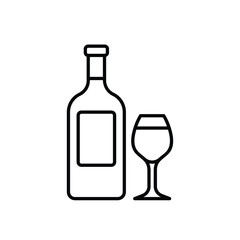 Wine icon vector stock illustration