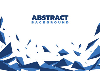 blue polygon background. Triangle background design. Geometric background. Free space, blue color.