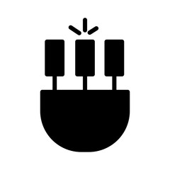 Obraz premium medieval sticks sweets Glyph Icon