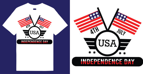 4th of July the USA Independence day T shirt design vector .
