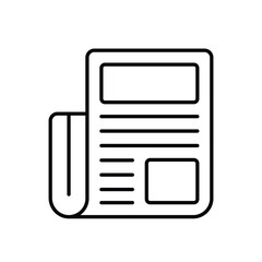 newspaper icon vector stock illustration
