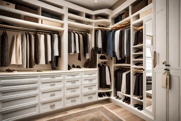 wardrobe in a room generated by AI technology