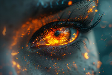 eye with fire
