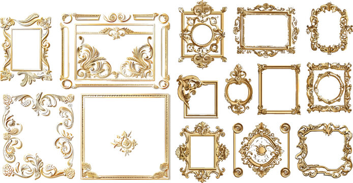 Set of Decorative vintage frames and borders set