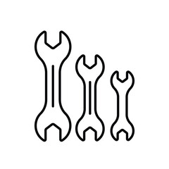 Wrench icon vector stock illustration