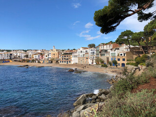 Fototapeta na wymiar Calella de Palafrugell. Costa Brava travel destination. Mediterranean coastline. Spain