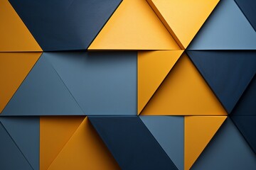 a blue and yellow triangles
