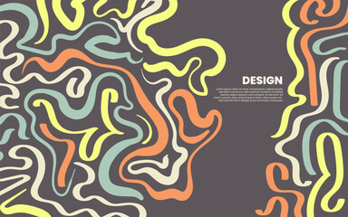 colorful irregular line art vector abstract background for 2024 festival