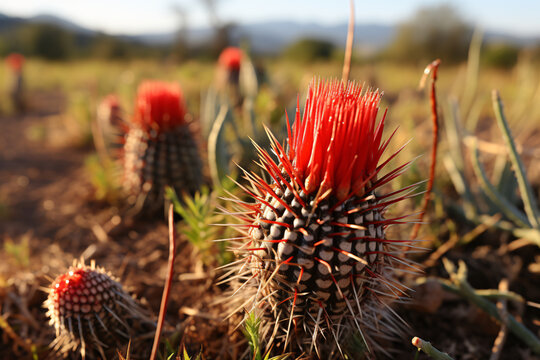 Red Barrel Cactus Plant Ferocactus cylindraceus