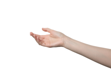 PNG,female hand, isolated on white background