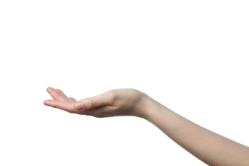 PNG,female hand, isolated on white background