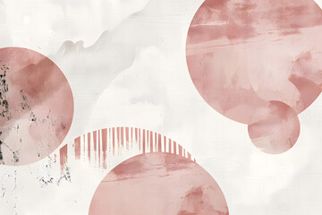 くすみピンクの有機的な抽象パターン背景