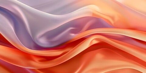 Obraz premium Elegant Waves of Colorful Silken Textures Unfolding