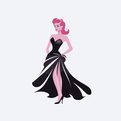 girl in a pink dress