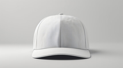 white baseball cap mock up isolated on white background, Suitable for various marketing and promotional materials