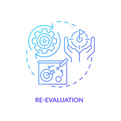 Performance evaluation blue gradient concept icon. Round shape line illustration. Abstract idea. Graphic design. Easy to use in infographic, promotional material, article, blog post