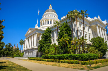California State Capitol building on a sunny day in Sacramento. The California State Capitol stands...