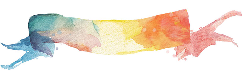 Banner of title clipart, watercolor simple design 