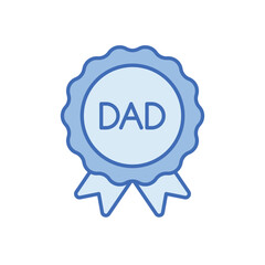 No. 1 dad icon vector stock illustration