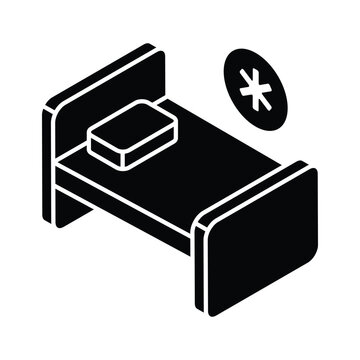 recommend clip art: Hospital bed for medical treatment, an editable vector of rehabilitation bed