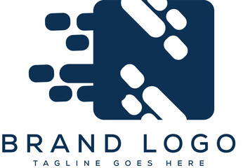 Letter N logo design vector template design for brand