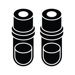 Have a look at this creatively crafted isometric icon of clinical experiment, test tubes