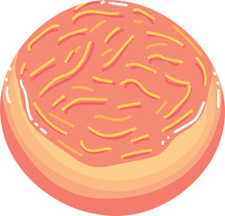 Vector illustration of pineapple cake