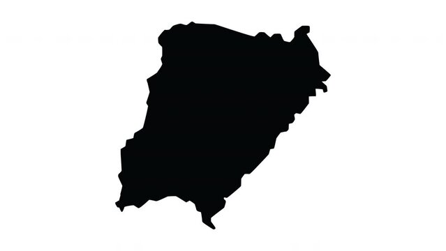 animation that makes up the map of Corrientes in argentina
