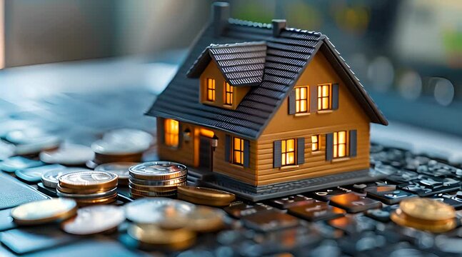 Tiny model homes symbolizing property ownership