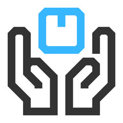 parcel insurance icon illustration