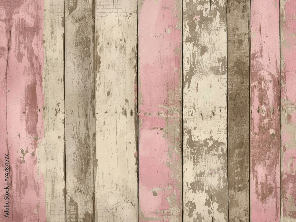 Wall mural vertical pink wood background