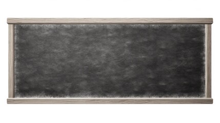 Blackboard With Wooden Frame on White Background