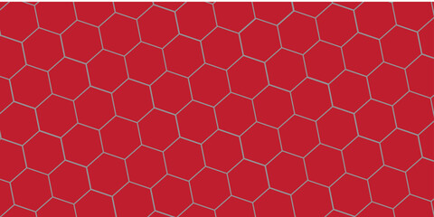 Fototapeta premium abstract 3d hexagon block pattern in red background. 3d rendering