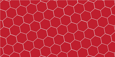 abstract 3d hexagon block pattern in red background. 3d rendering