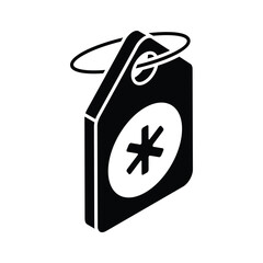 Obraz premium Medical tag vector design in modern and trendy style, ready to use