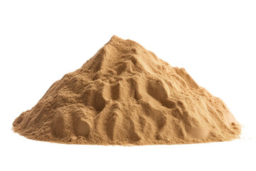 Pile of Sand. A mound of sand is stacked neatly. The grains of sand are closely packed together, forming a textured heap.