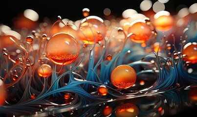 Close Up of Bubbles on Table
