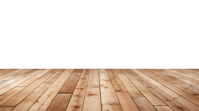 Wooden floor in warm tones, cut out