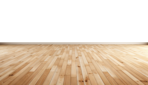 Wooden floor in warm tones, cut out - Powered by Adobe