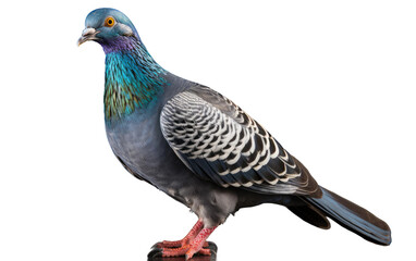 Fototapeta premium Colorful Bird Perched on Top of Wooden Post. A vibrant bird with multicolored feathers is perched on a wooden post. The wooden post is weathered and textured, providing a sturdy base for the bird.