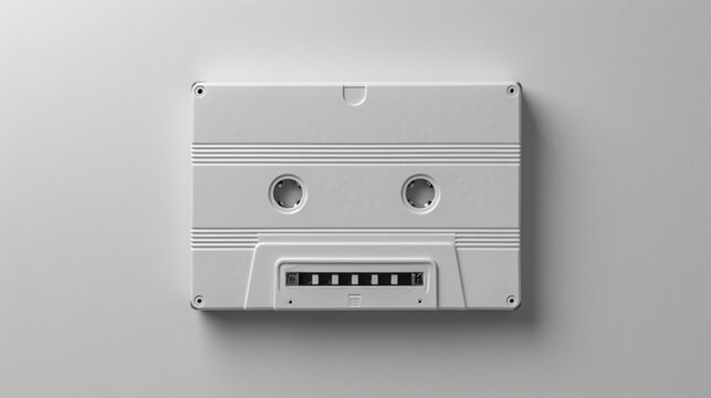 whtie cassette isolated on white background, mock up 